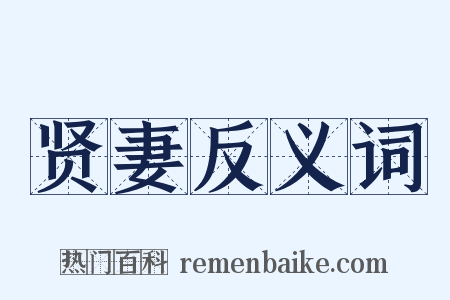 贤妻反义词是什么意思的图片